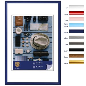 Henzo Kunststoff-Bilderrahmen Napoli 21x29,7 cm blau