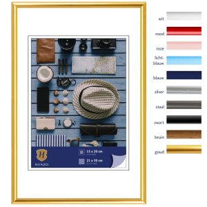 Henzo Napoli Kunststoffrahmen 21x29,7 cm gold DIN A4 Urkundenrahmen