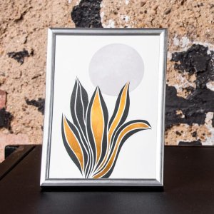 Henzo Kunststoffrahmen Napoli 21x30 cm Silber Halbrundprofil Klarglas Hoch Quer