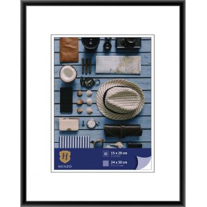 Kunststoffrahmen Napoli 24x30 cm schwarz