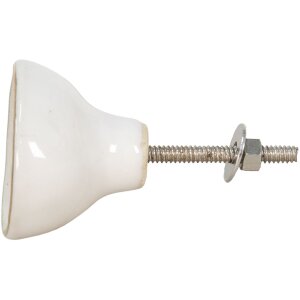 Clayre & Eef 65047 Дверная ручка белая 4x4x7 см