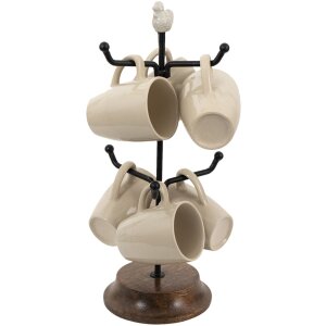 Clayre & Eef 6CE1343 Becherhalter mit 6 Bechern...