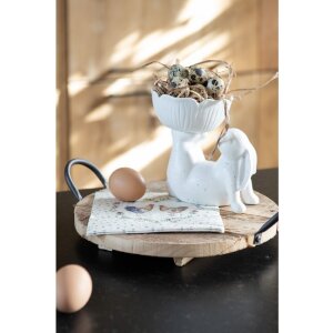 Clayre & Eef 6CE1429 Декоративный кролик белый 15x11x14 см