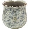 Горшок для цветов Clayre & Eef 6CE1455L серый, бежевый Ø 17x16 см