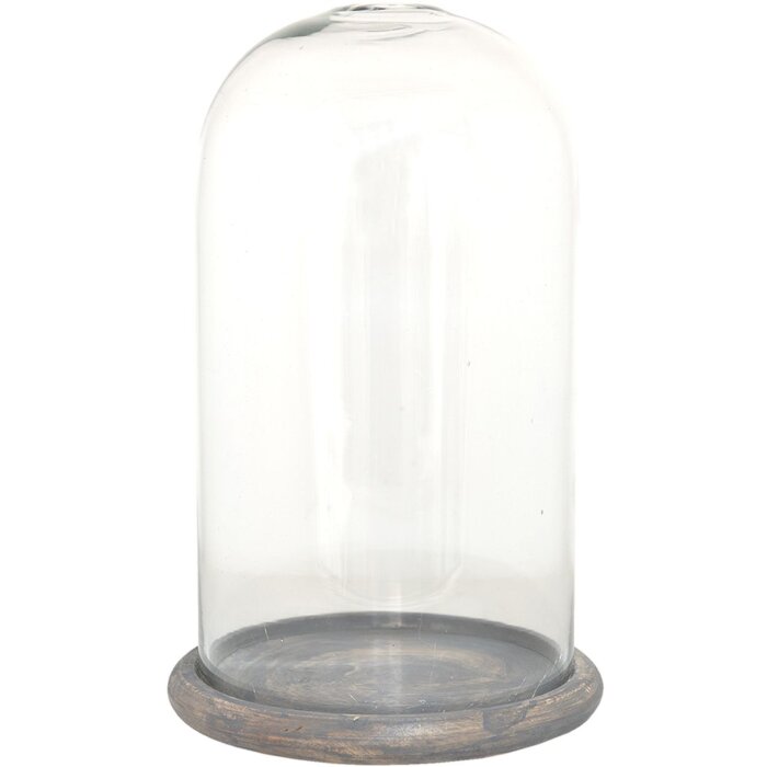 Clayre & Eef 6GL3536 Колокольчик стеклянный прозрачный Ø 17x29 см