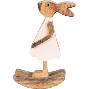 Clayre & Eef 6H2151M Deko Kaninchen Braun Rosa...