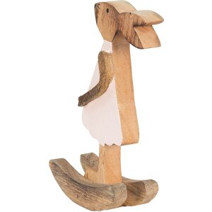 Clayre & Eef 6H2151M Декоративный кролик коричневый, розовый 14x7x25 см