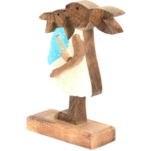 Clayre & Eef 6H2152 Декоративный кролик коричневый, розовый 15x6x22 см