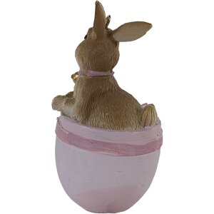 Clayre & Eef 6PR3565 Подвеска Ювелирное изделие Кролик розовый 5x4x8 см