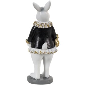 Clayre & Eef 6PR3577 Декоративный кролик черный, белый 5x5x15 см