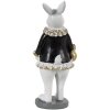 Clayre & Eef 6PR3577 Декоративный кролик черный, белый 5x5x15 см