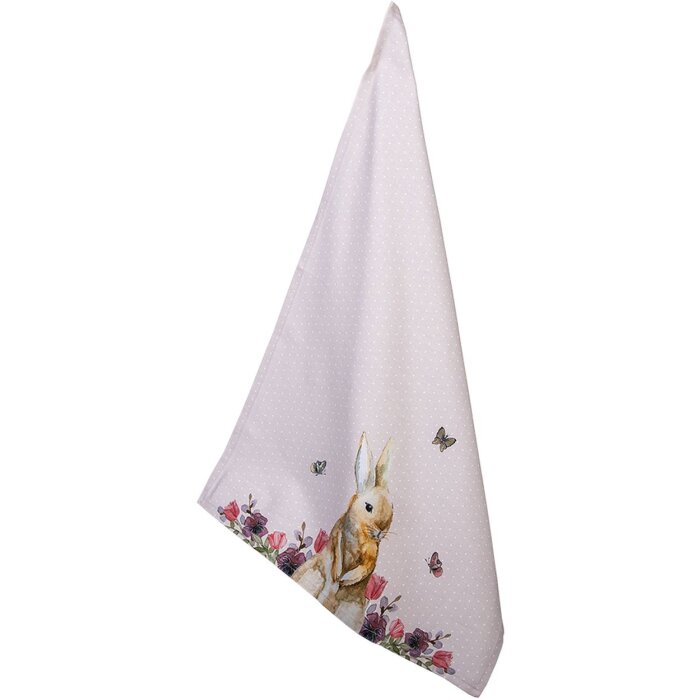 Clayre & Eef HBU42 Чайное полотенце розовое, бежевое 50x70 см