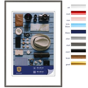 Henzo Kunststoff-Bilderrahmen Napoli 40x60 cm stahl