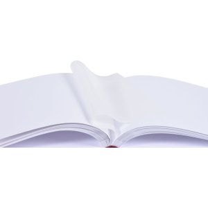 Henzo Fotoalbum BASICLINE blau 25x24,5 cm 60 weiße Seiten Pergamin-Blätter