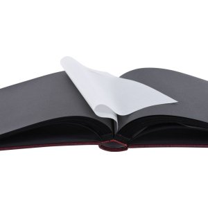 Henzo Fotoalbum Lonzo weinrot 28x30,5 cm 70 schwarze Seiten Pergamin