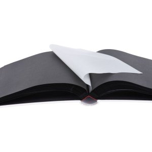 Henzo Fotoalbum Lonzo weiß 28x30,5 cm 70 schwarze Seiten