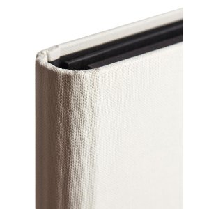 HNFD Fotoalbum BELDA Leinen 22x29,7 cm ivory 30 schwarze Seiten Spiralbindung