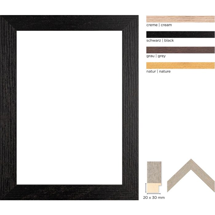 Walther Holzrahmen Cordoba Eichenstruktur Sondergrößen