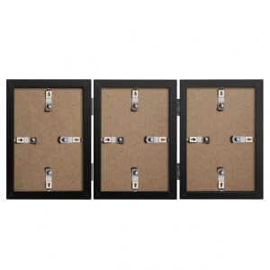 Henzo Holz-Doppelrahmen Piano 3 Fotos 13x18 cm schwarz