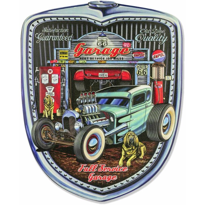 Жестяная табличка ZEP GARAGE 36x45 см