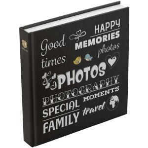 Henzo Jumbo Fotoalbum Wording schwarz 30x30 cm 100...
