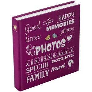 Henzo Jumbo Fotoalbum Wording Burgund 30x30 cm 100...