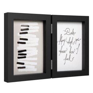 Henzo деревянная двойная рамка Piano 2 фото 10x15 см черная