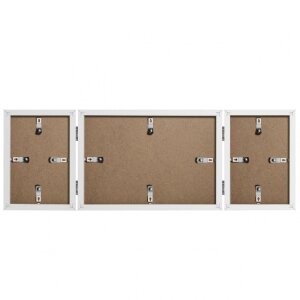 Henzo Holz-Doppelrahmen Piano 3 Fotos 10x15 cm 15x20 cm Weiß