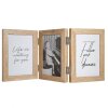 Henzo Holz-Doppelrahmen Piano 3 Fotos 13x18 cm beige