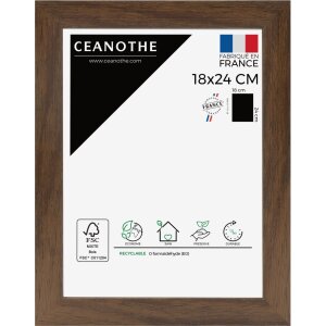 Ceanothe Bilderrahmen Eternel 18x24 cm Braun MDF...