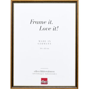 Effect Massiv-Holzrahmen Profil 22 braun-gold...