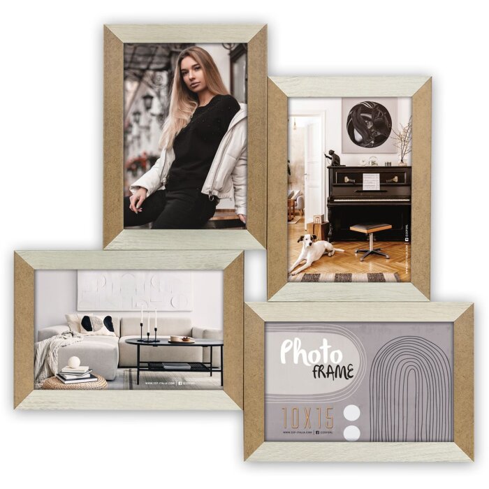 ZEP Фотогалерея Верчелли Белый 4 фото 10x15 см (35x34 см)