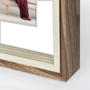 ZEP Bilderrahmen Palmi braun 30x30 cm mit Passepartout 20x20 cm