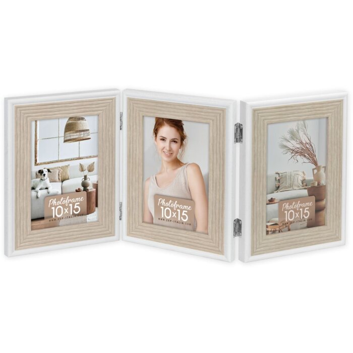 ZEP Bilderrahmen Augusta 3 Fotos 10x15 cm 46x20 cm Holzoptik