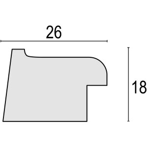 ZEP Nuoro B Bilderrahmen 30x40 cm Holzoptik MDF Glas zweifarbig 2,6 cm