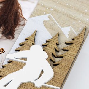 ZEP Holz-Fotorahmen Cervinia 10x15 cm Ski-Bilderrahmen