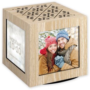 ZEP Holz-Fotowürfel Donner 4 Fotos 10x10 cm drehbar