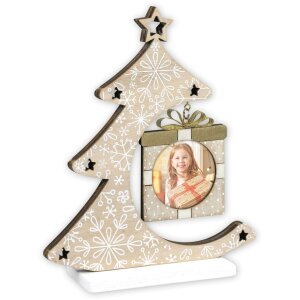 ZEP Weihnachtsbaum Bilderrahmen Nestor braun 6x6 cm 16x4,5x19 cm
