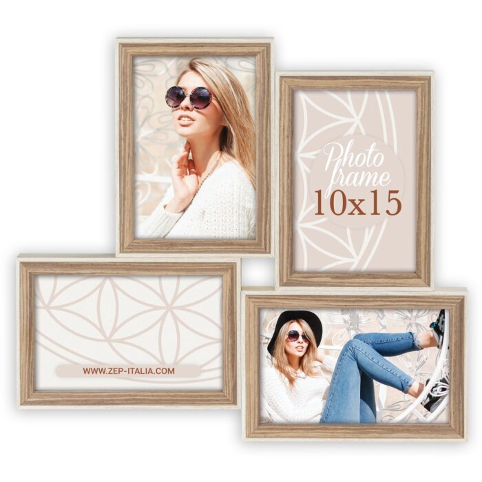 ZEP Holz Galerierahmen Kriss 4 Fotos 10x15 cm oder 13x18 cm