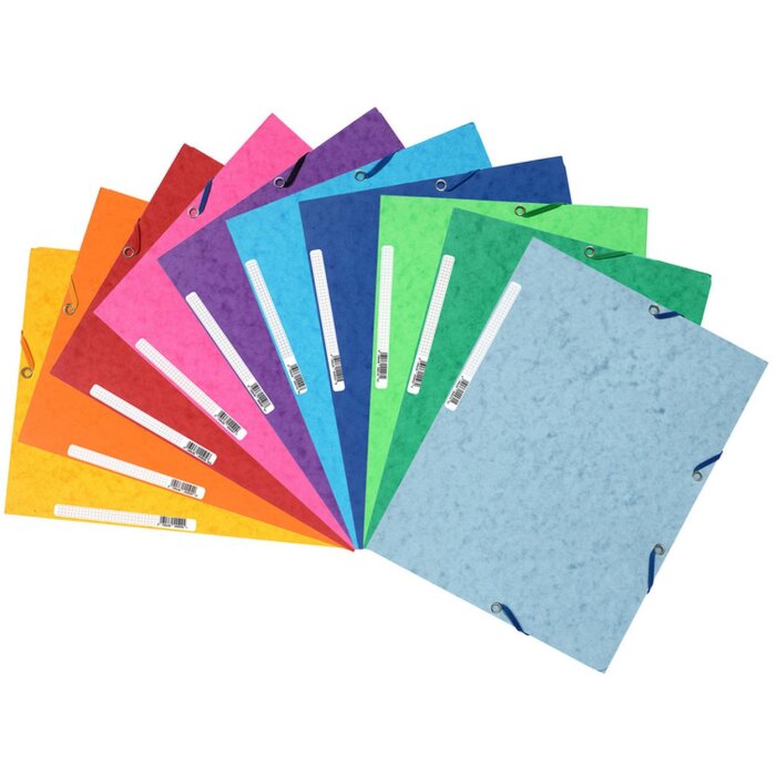 Папка Exacompta на резинке 3 клапана Манильский картон 400г DIN A4 Nature Future