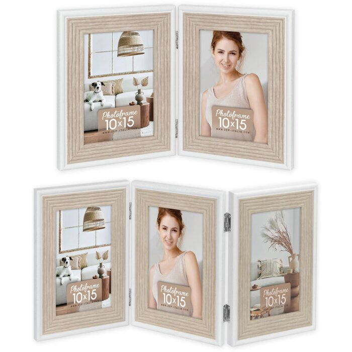 ZEP Bilderrahmen Augusta 2 oder 3 Fotos 10x15 cm Holzoptik