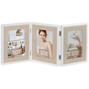 ZEP Bilderrahmen Augusta 2 oder 3 Fotos 10x15 cm Holzoptik
