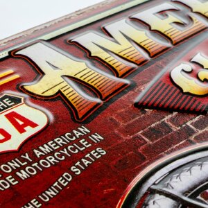 ZEP Blechschild CLASSIC 40x24x0,4 cm Motorrad rot