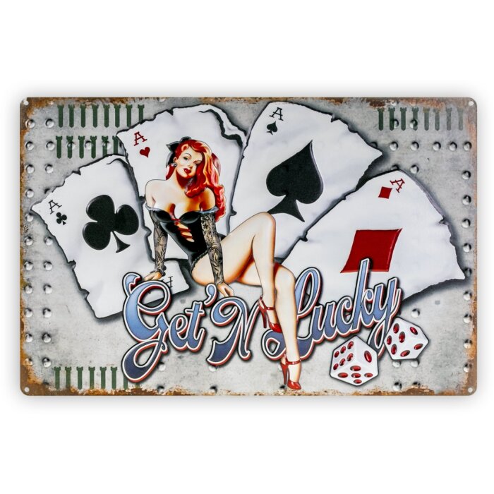 ZEP Оловянная табличка ALES 40x27x0,4 см Getn Lucky