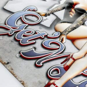 ZEP Оловянная табличка ALES 40x27x0,4 см Getn Lucky