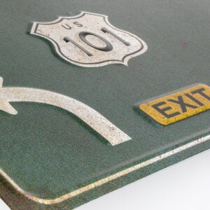 ZEP жестяной знак ROADS 57,5x43x0,4 см Лос-Анджелес