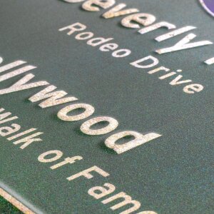 ZEP жестяной знак ROADS 57,5x43x0,4 см Лос-Анджелес