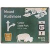 ZEP Blechschild ROADS 57,5x43x0,4 cm Mount Rushmore