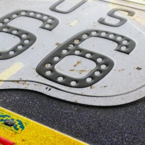 Жестяной знак ZEP ROUTE 66 разноцветный 43x57x0,4 см