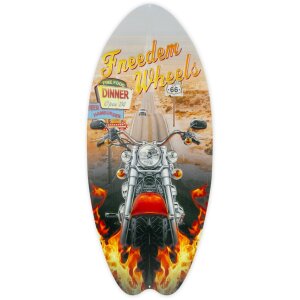 ZEP Blechschild SURF 23x53 cm Surfbrett Freedem Wheels